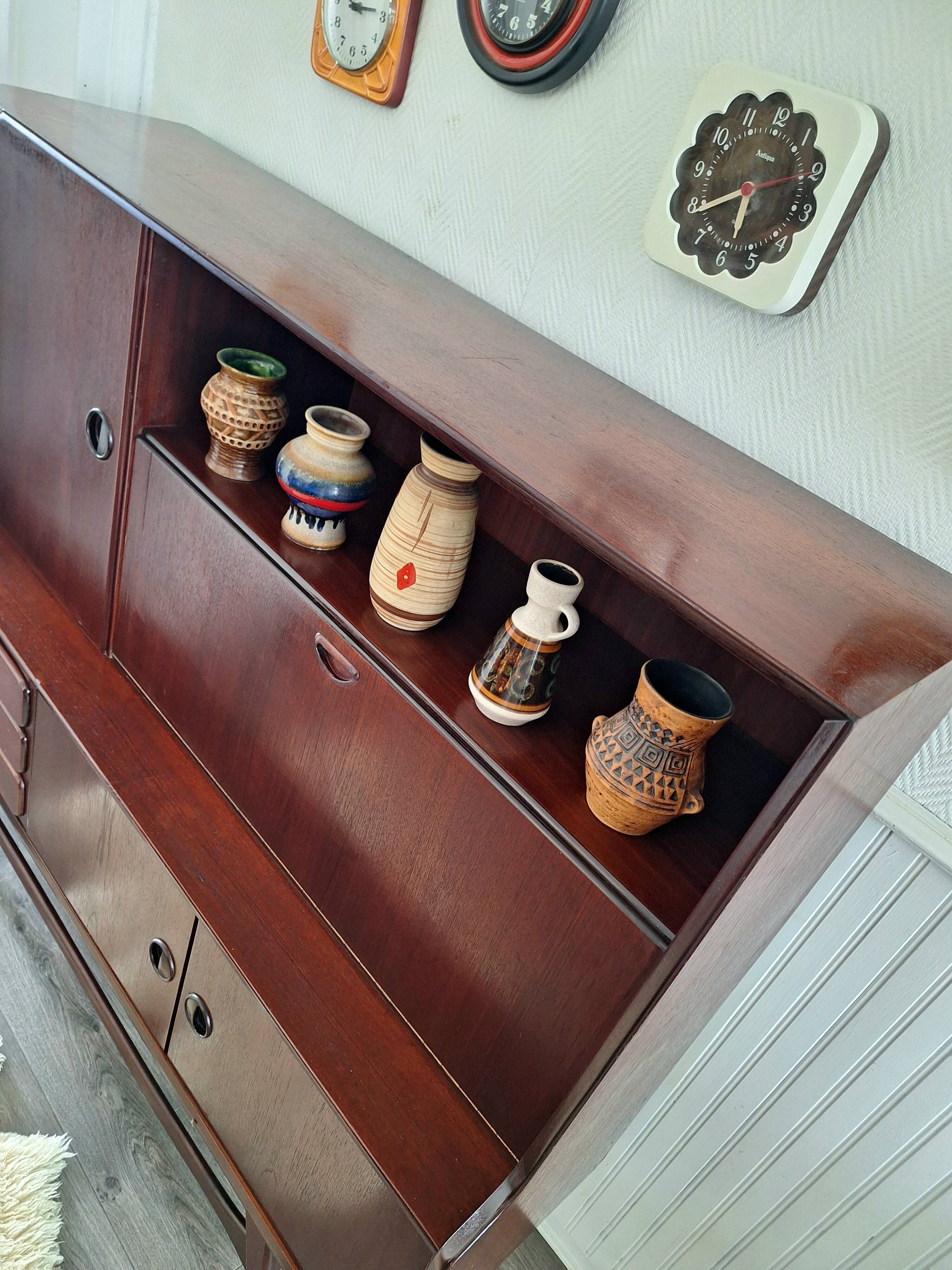 Vintage enfilade Louis van Teeffelen for Wébé, secret buffet cabinet.