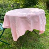 Nappe en coton vintage rose 140 X 130