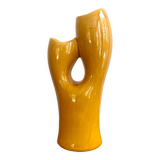 Glazed double ceramic vase