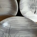 Six assiettes céramique Niderviller service "Chatons" années 50.