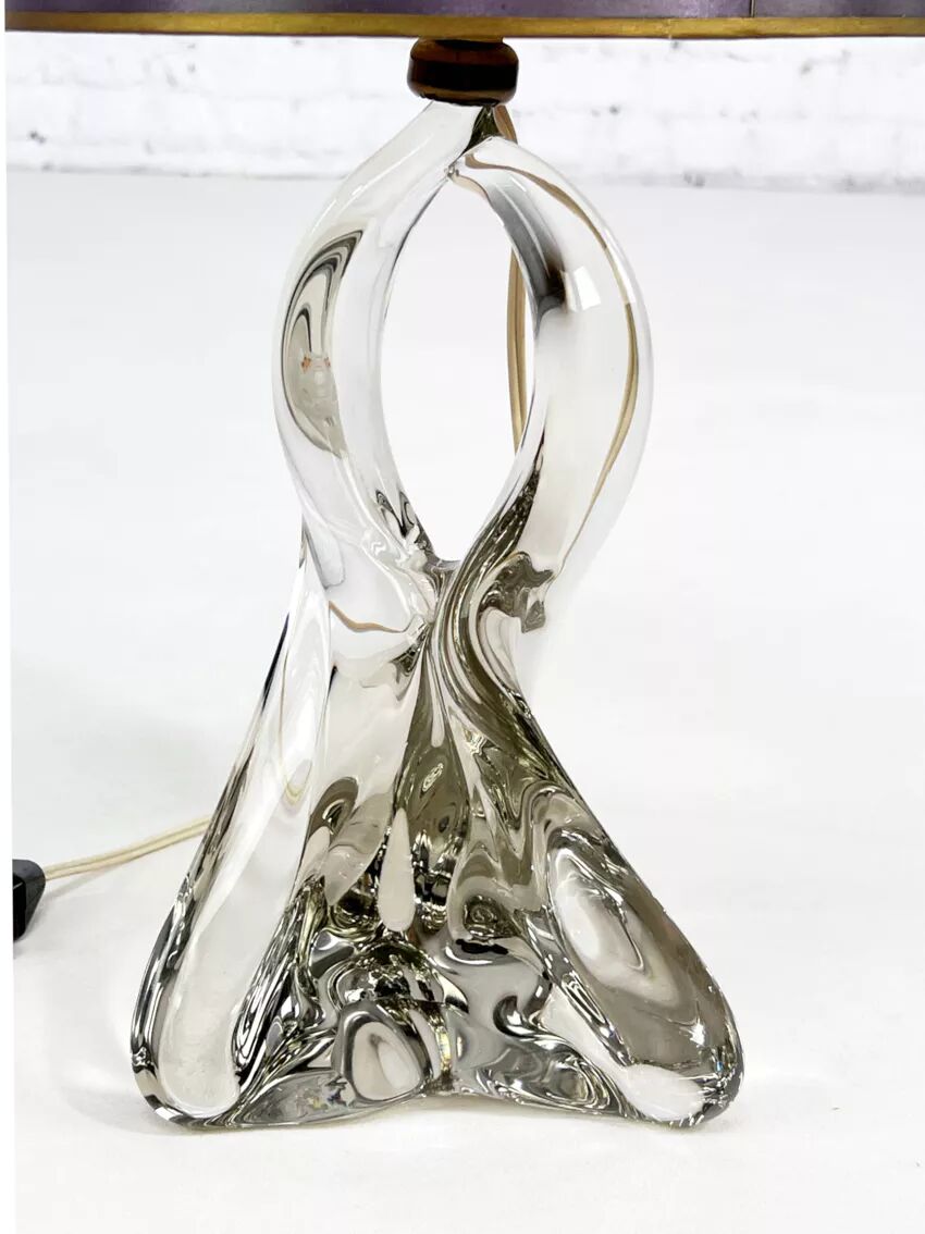 Val Saint Lambert crystal lamp