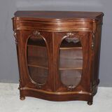 Napoleon III Curved Display Case in Mahogany Circa 1880