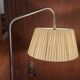 Vintage articulated floor lamp with shelf and magazine holder 1960s