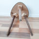 Wooden pedestal table, vintage French, 50s