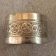 Set of 5 silver metal napkin rings