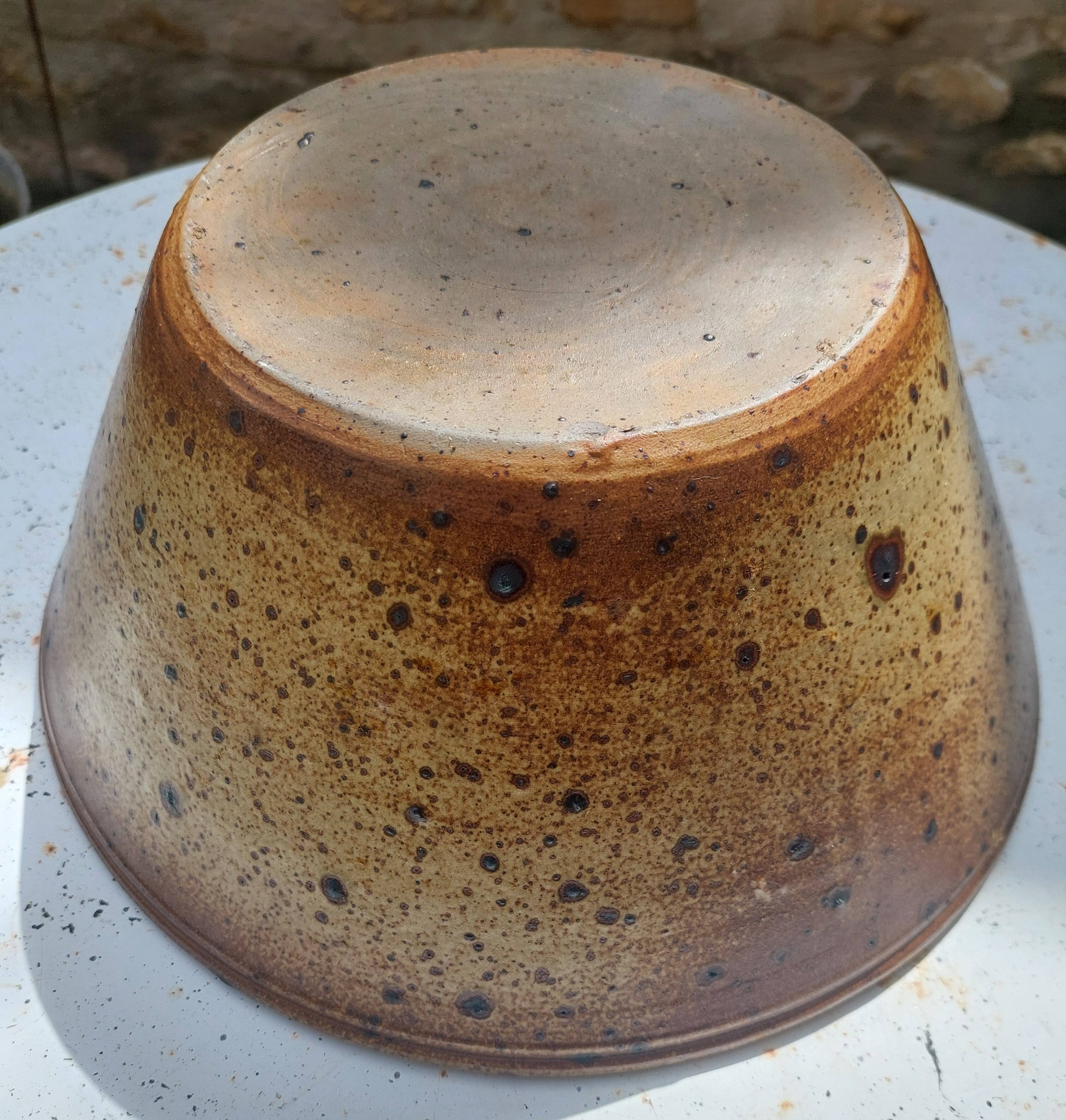 Saladier vintage grès pyrité