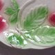Six slip plates with strawberry decoration
