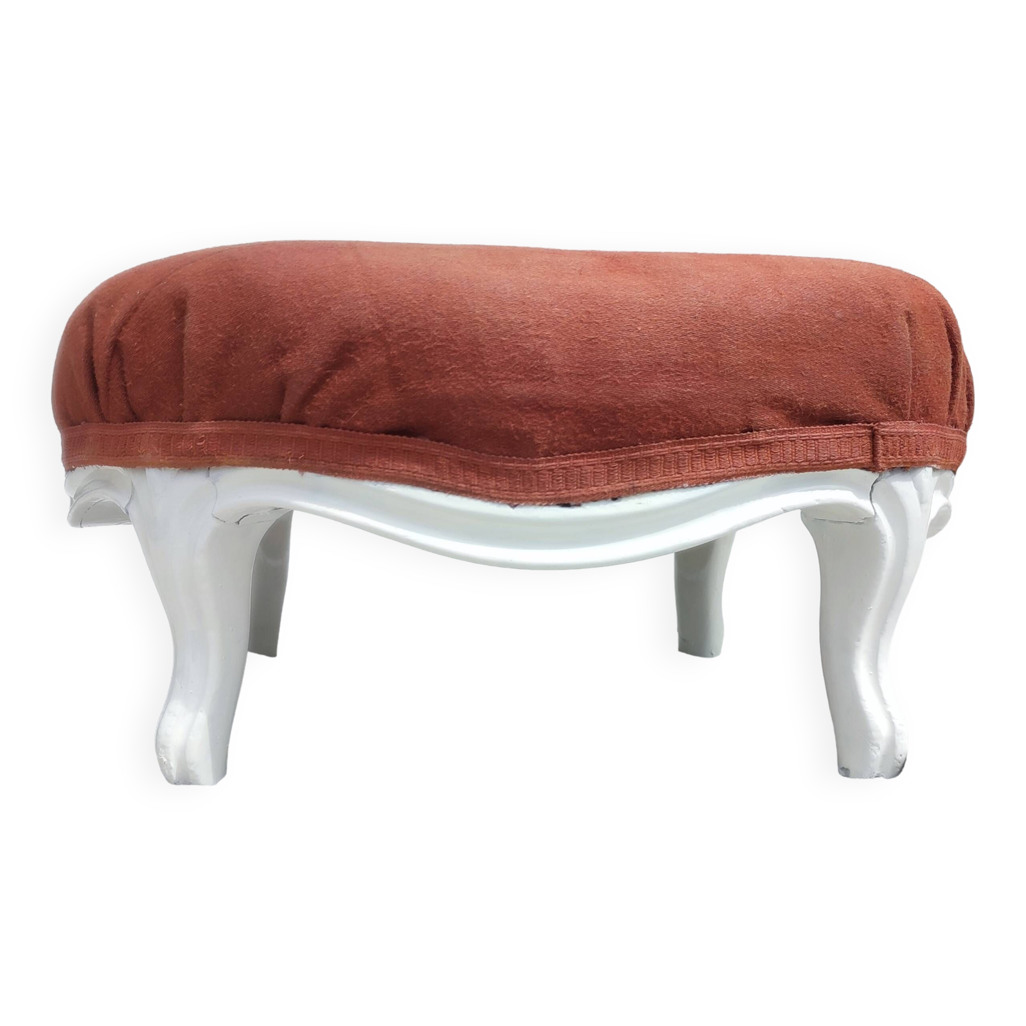 Renovated 19th century wooden footrest