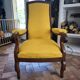 Yellow Voltaire armchair