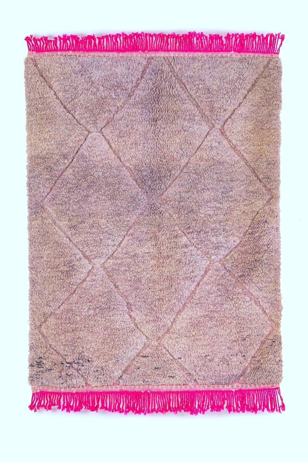 Beni Ouarain Berber rug pink 150 x 110 cm