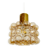 1 des 2 grands lampadaires en verre à bulles par Helena Tynell pour Glashütte Limb