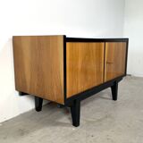 Vintage audio cabinet, walnut high gloss