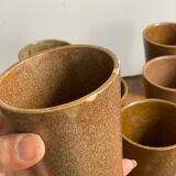 6 verres gobelets grès Digoin