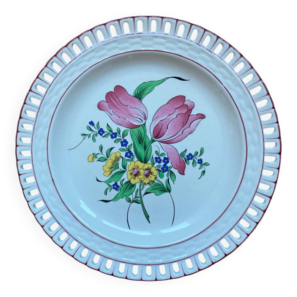 Assiette plate Reverbere Luneville KG
