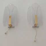 Wall sconces by Carl Fagerlund for Orrefors 1970s