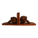 Vintage wooden bookends weeping Buddha