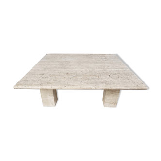 Angelo Mangiarotti Travertine Coffee Table for Up&Up, Italy