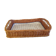 Plateau  rectangulaire en osier vintage années 60-70