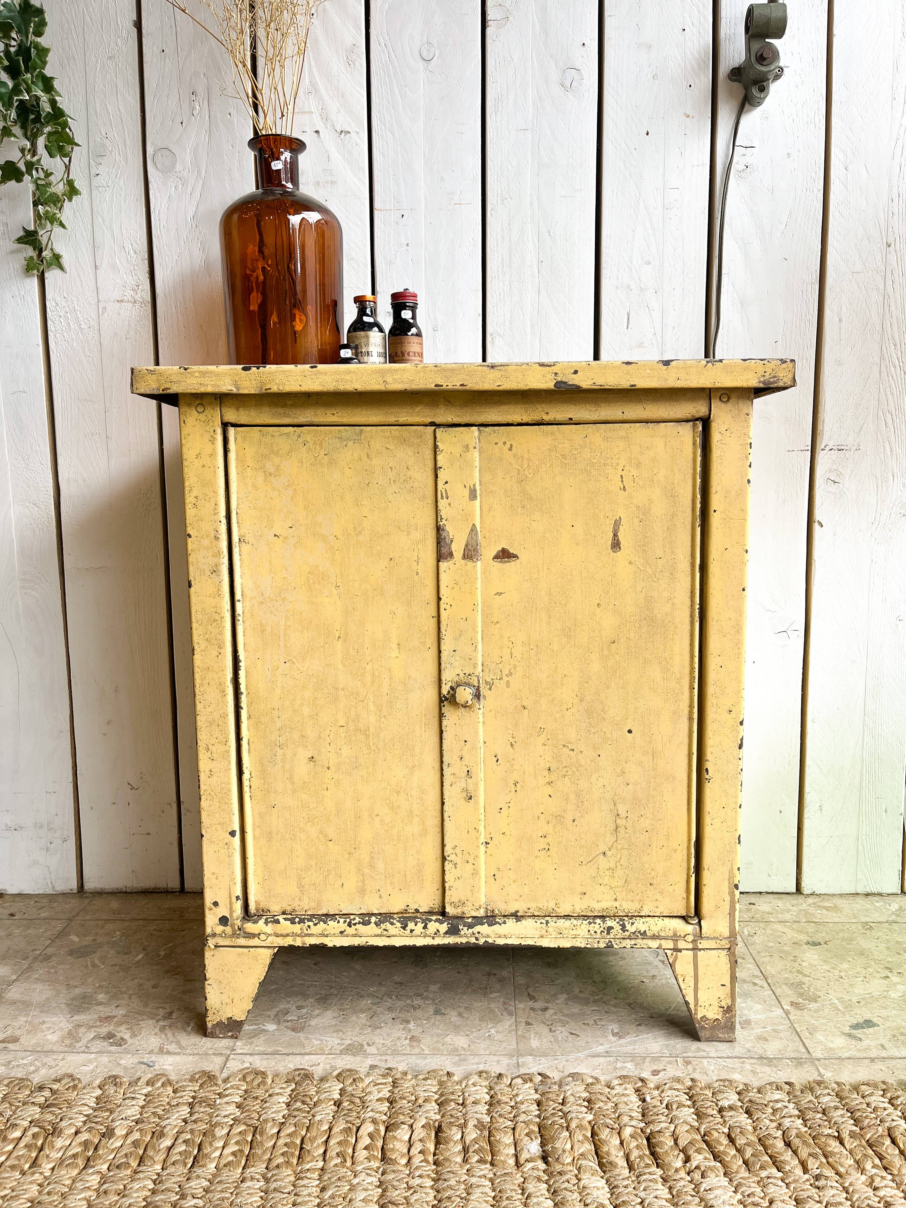 Old metal workshop furniture