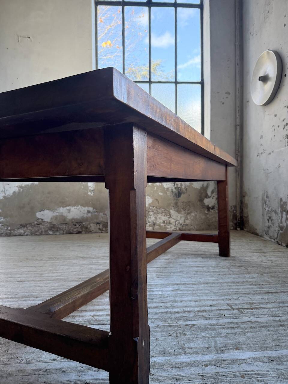 Rustic farmhouse table, solid oak, 2m