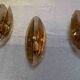 Four Veca wall lights, smoked glass, double light, Italy 1970's