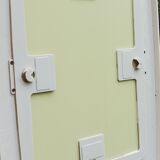 Beige and brown plastic mirror from the 70s