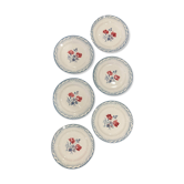 Lot of 6 plates Digoin Sarreguemines model Marinette
