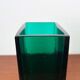 Minimalist mid-century glass block vase by Finncristall, Finland, 1960s.