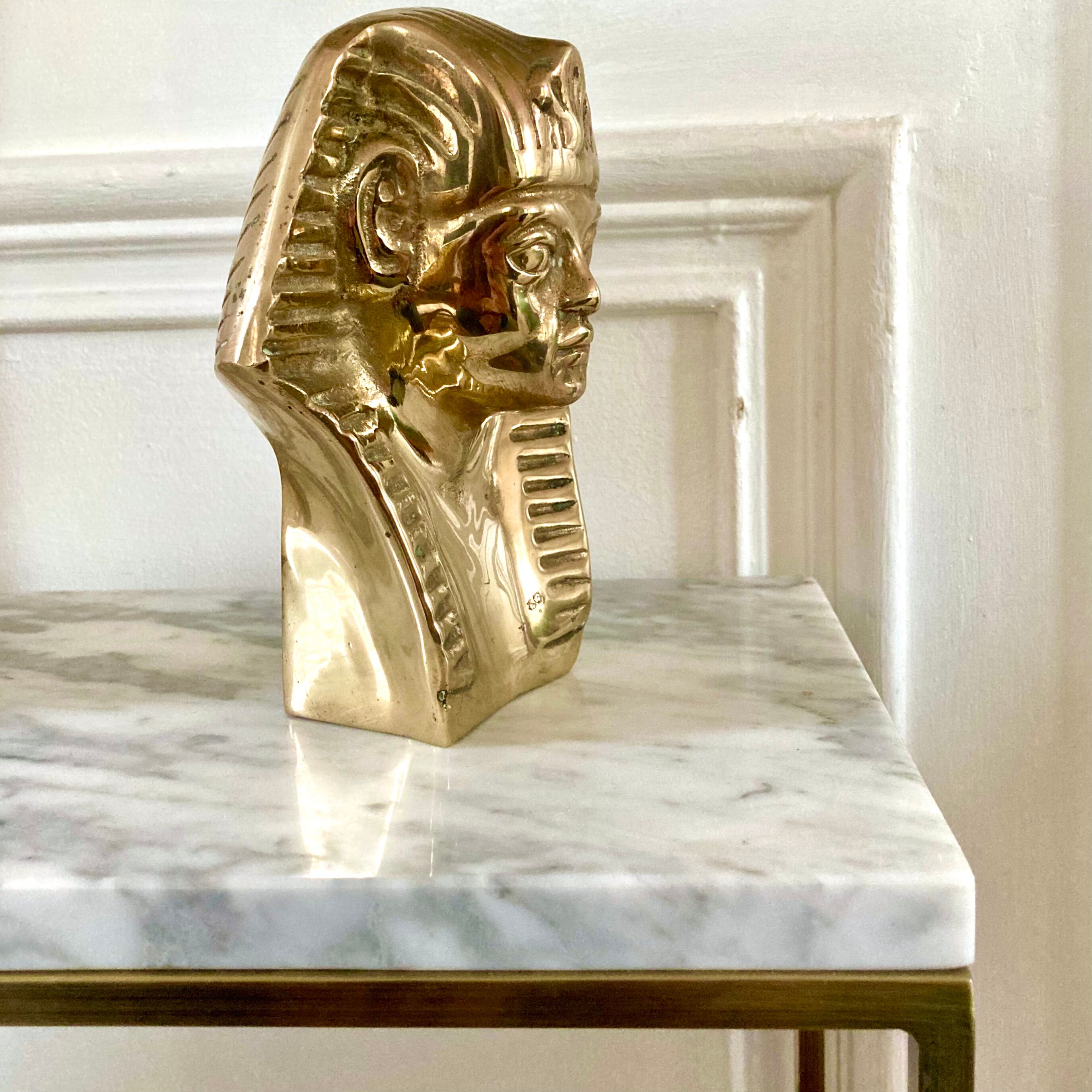 Brass paperweight bookend