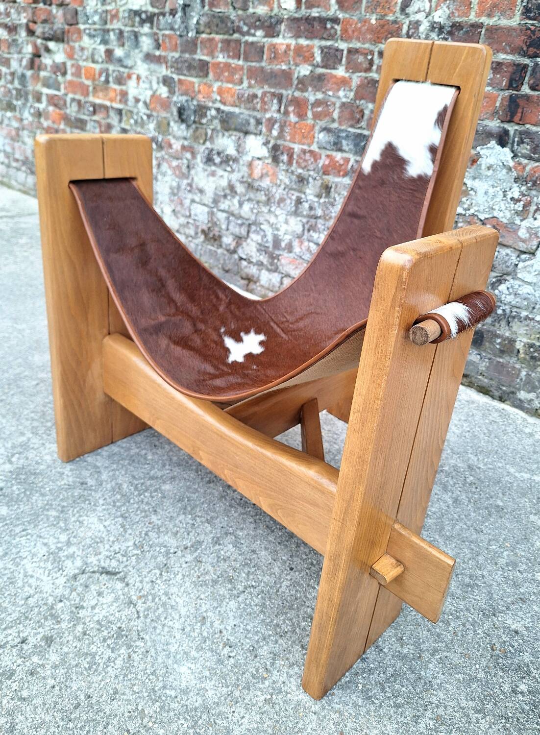 Vintage tripod armchair, designer seat