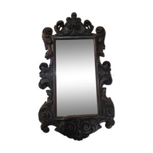 Miroir biseauté et bois