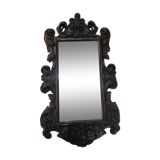 Beveled mirror and carved wood XIX th 27x45cm