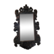 Beveled mirror and carved wood XIX th 27x45cm