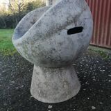 Vintage robert pansart outdoor armchair for elo in fiber cement.