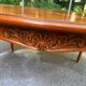 Table à manger Louis XV extensible ovale en bois massif marqueterie 270cm
