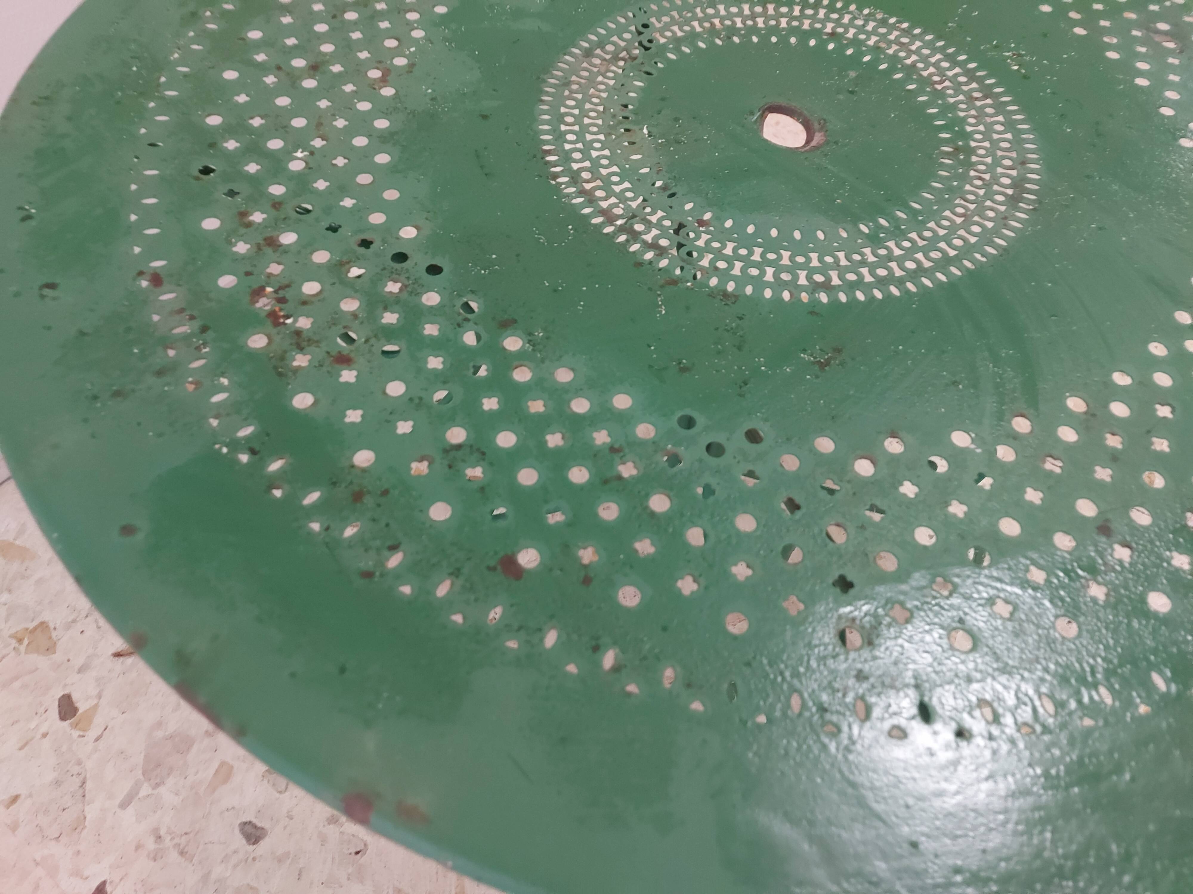 Old metal garden table