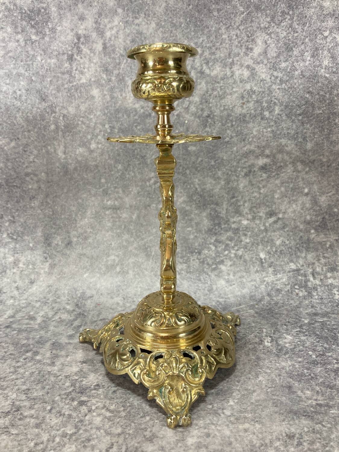 Gilt bronze chandelier/candlestick, Griffin, Mythical Animal, Bestiary, 1880