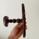 Vintage wall coat rack in carved solid wood, popular art.