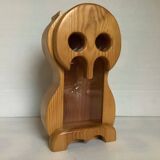 Owl piggy bank made of Scandinavian wood and plexiglass