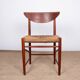 6 Danish chairs in teak and sea rush, model 316 by Peter Hvidt 1960.