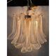 Contemporary Murano Glass "Sella" Chandelier With a Gold 24k Metal Frame