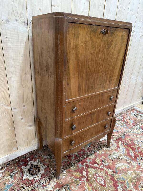 Secrétaire époque Art Déco en placage de noyer