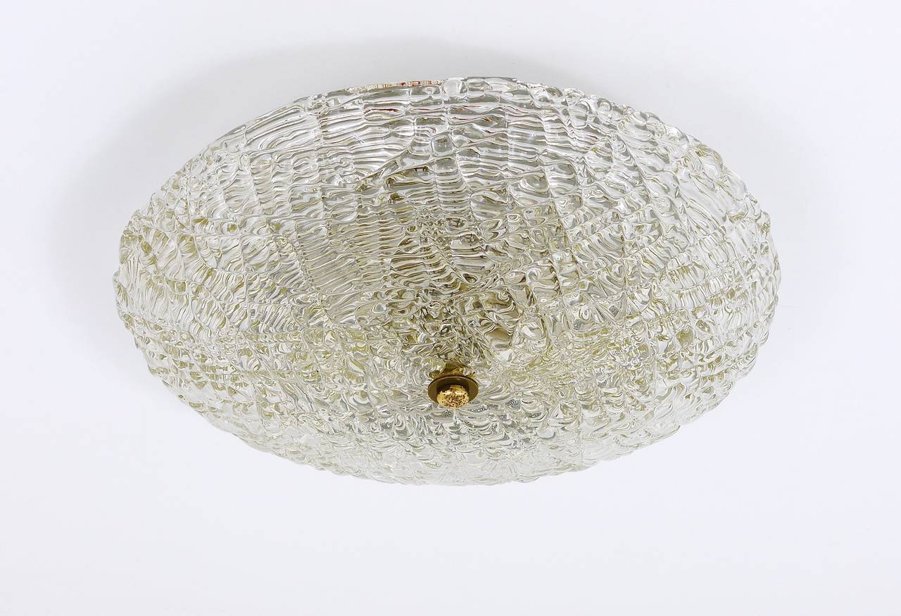 J.T. Kalmar Vienna Round Ceiling Light Mid-Century / Ceiling Light, Austria, 1960s