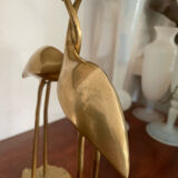 Pair brass birds 31 cm