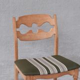 Oak razor danish mid-century dining chairs