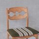 Oak razor danish mid-century dining chairs