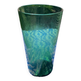 Vase en verre vert