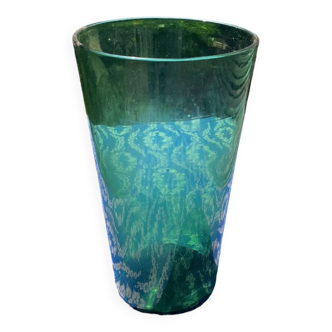 Green glass vase