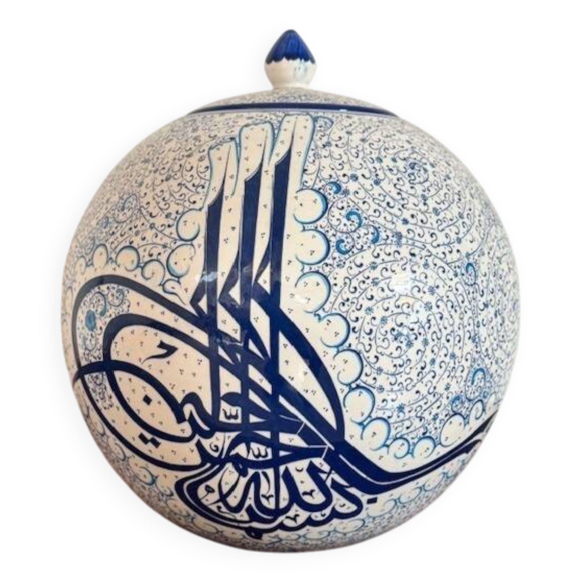 Hand painted ceramic vase Kutahya Türkiye