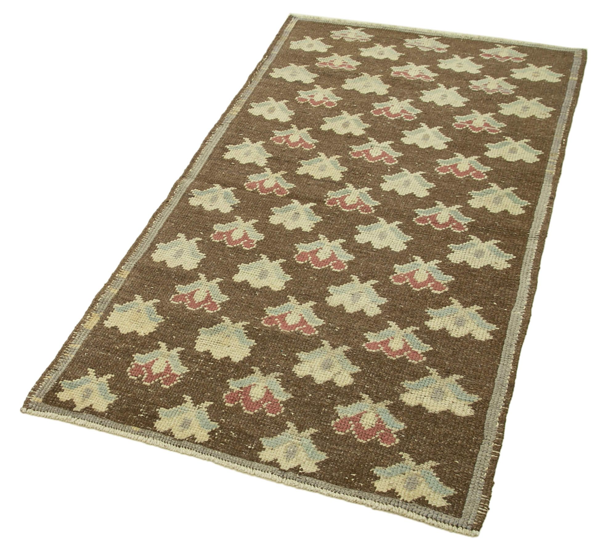 1950s Hand-Knotted One-of-a-Kind Turkish Beige Rug 84 cm x 160 cm